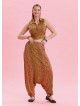 Orange Ethnic Shalwar with Pocket Detail and Laced Legs 4477